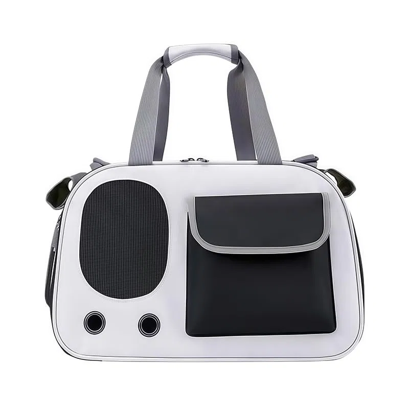 Transportín Perros Gatos para Suzuki Vitara/Grand Vitara Asiento Trasero Coche Bolsa de Transporte Plegable Bandolera Viaje Rejilla Transpirable,Beige/Black