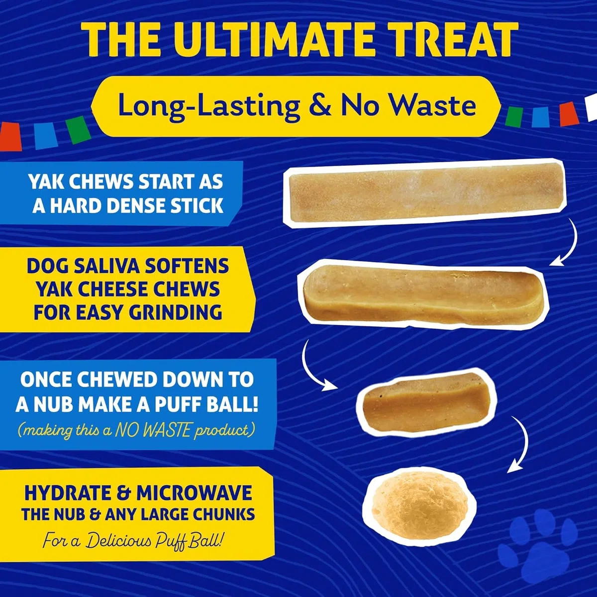 del Himalaya Perro Chew Grande Bulk, 3 Libras