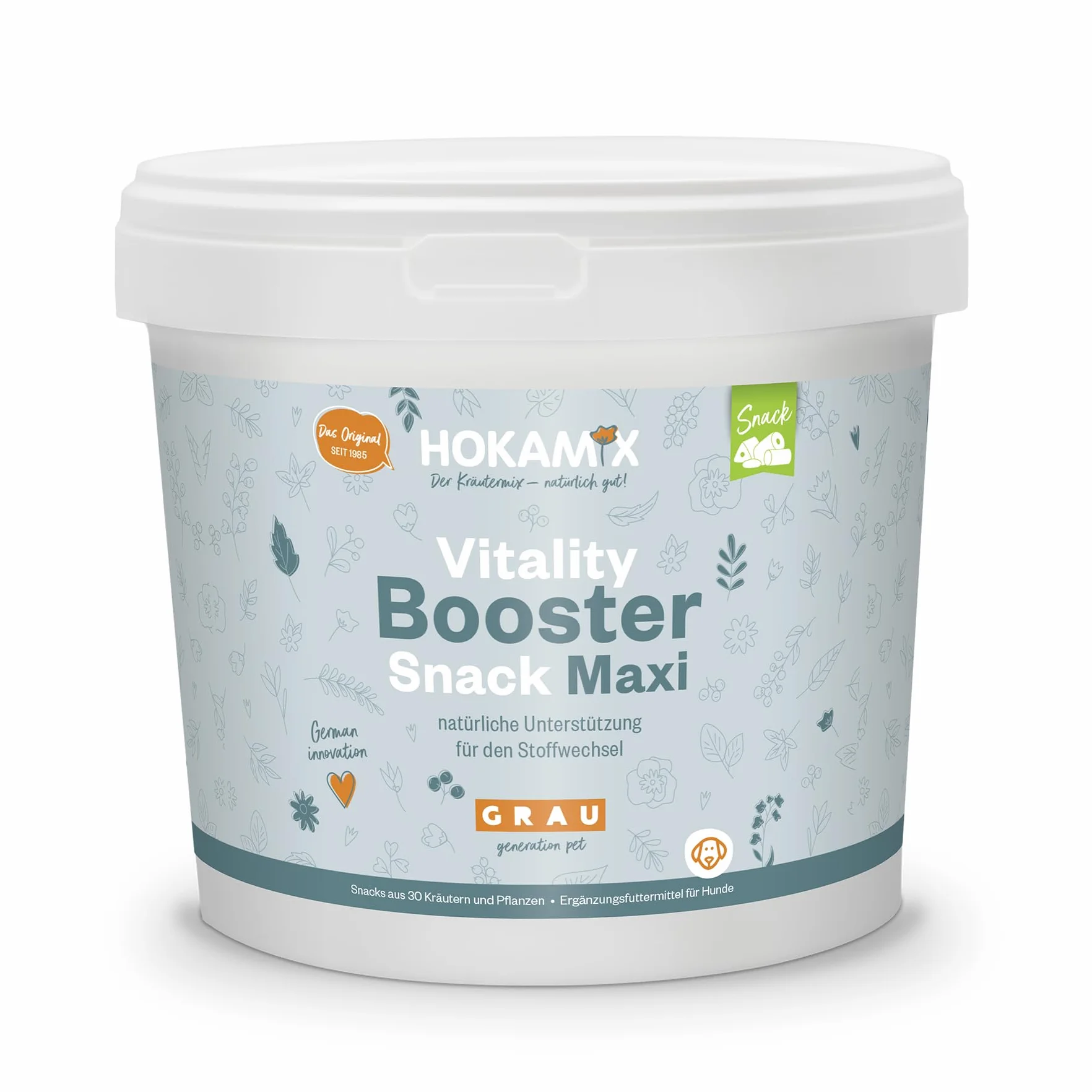 GRAU - El Original - Hokamix Vitality Booster Snack Maxi, Pack Individual (1 x 4,5 kg), alimento complementario para Perros