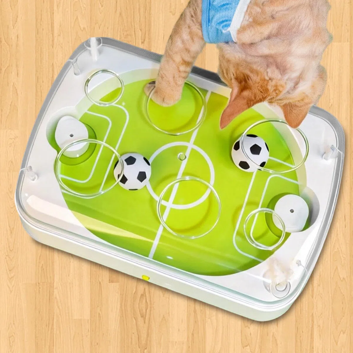 Juguetes para Gato Tipo Pelota Juegos Interactivos de Fútbol para Mascotas | Juguetes para Gato de Interior para Estimulación Mental, Simulación de Caza, Rascado, Juego en