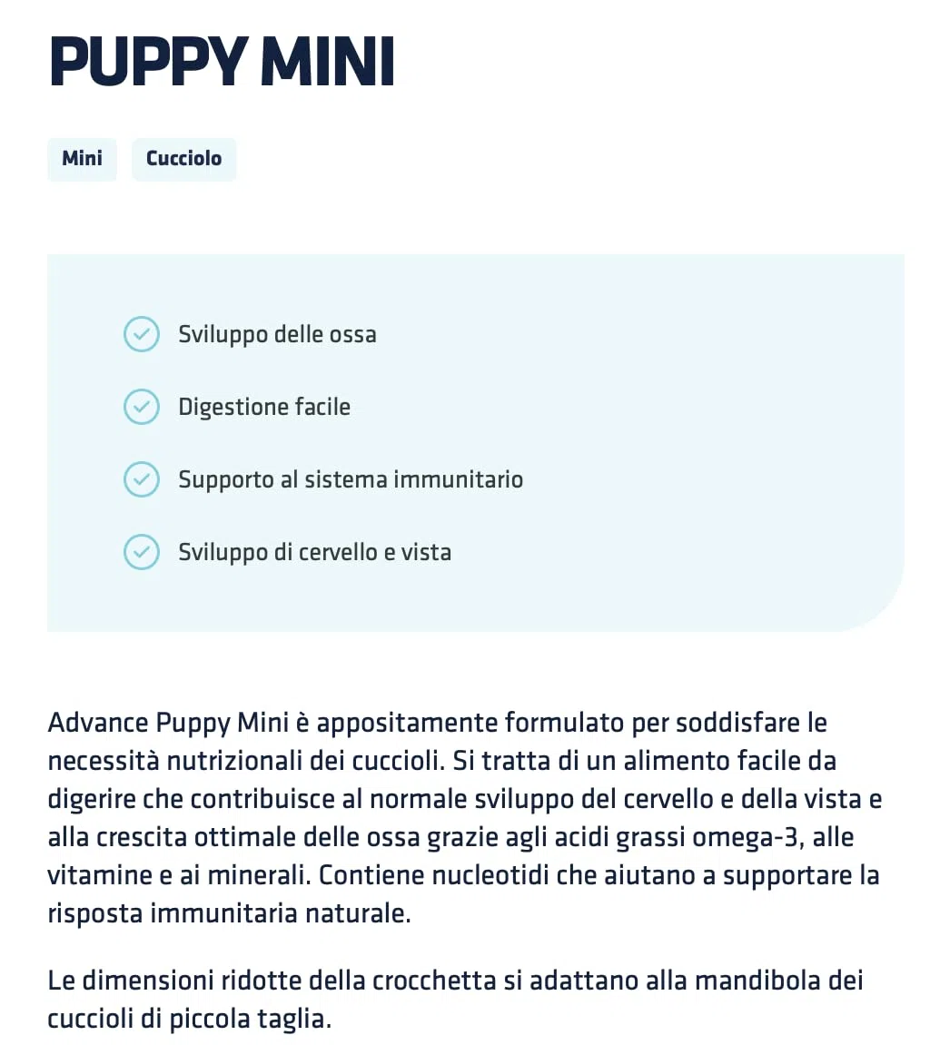 Advance - Comida seca completa para cachorros de talla mini, 3 kg, sabor a pollo, 1 paquete de 3 kg