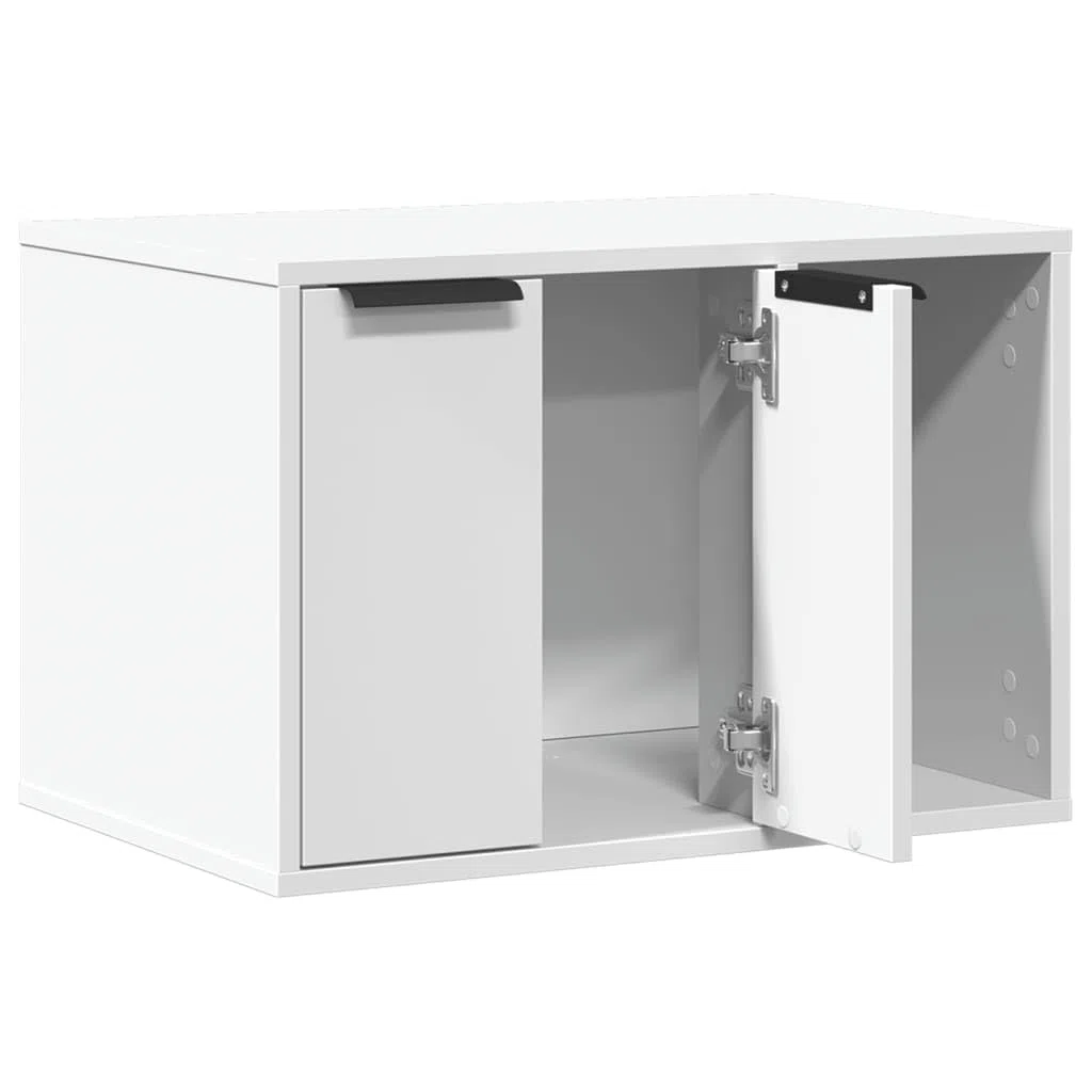 Genérico Mueble arenero para Gatos Madera ingeniería Blanco 60x40x40 cm,Producto para Mascotas y Animales,Productos para Mascotas,Productos para Gatos,Mobiliario para Gatos,857724