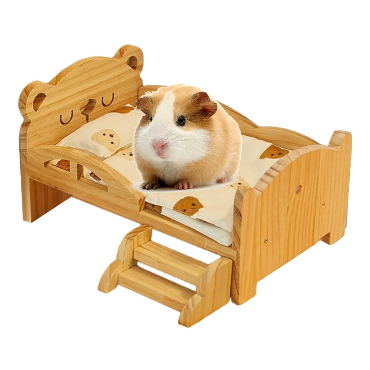 Cama de Hámster Mobiliario De Descanso De Madera Destinado A Animales De | Cama Habitable de Madera para Pequeños Roedores Enanos Hámster Enano Jerbo Erizo Chinchilla Conejo