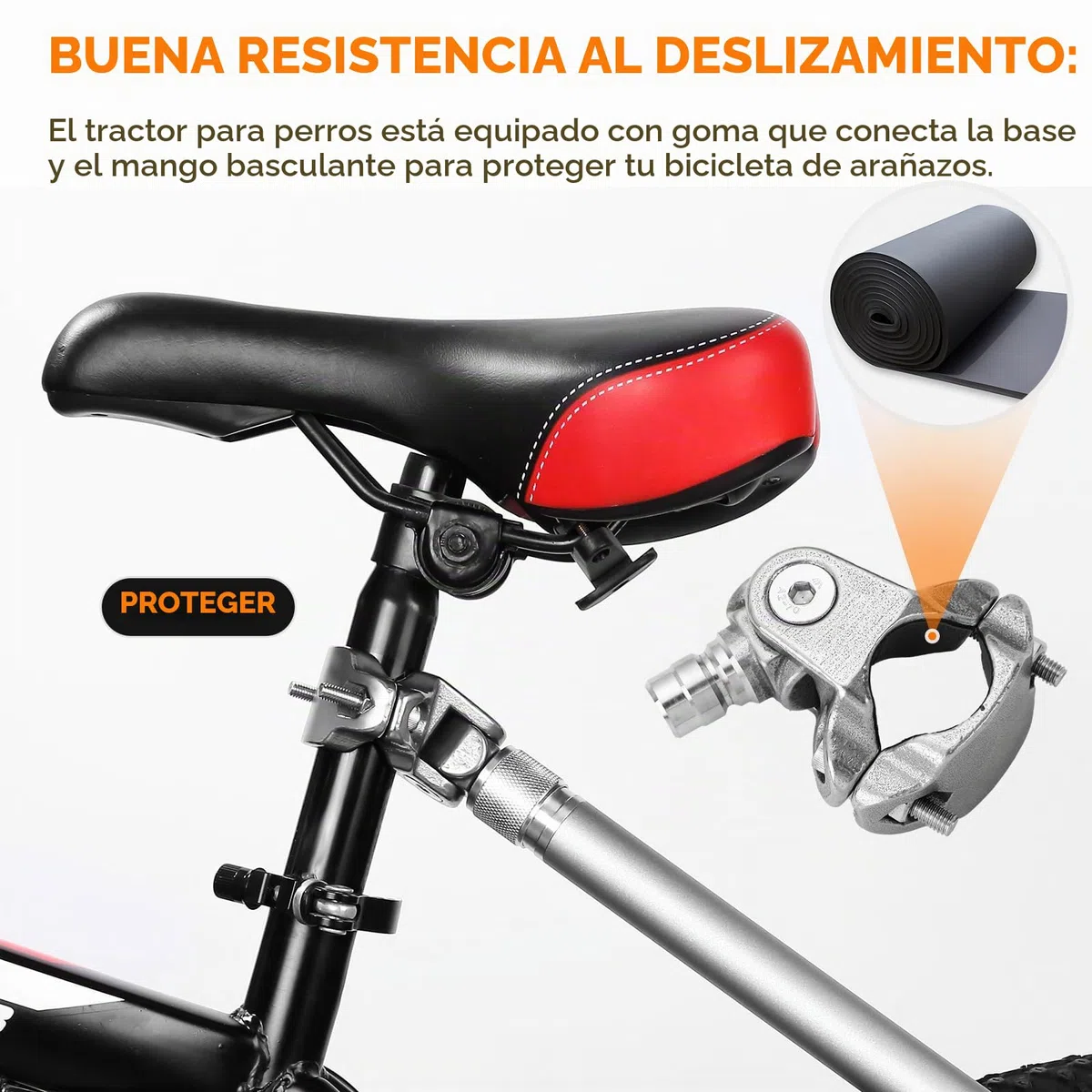 Correa para Perros Bicicleta - Correa Perro Bicicleta Se Puede Girar 180°, Fuerte Absorción de Impactos | Ajustable | Extraíble/Entrenamiento Jogging/Montar en Bicicleta