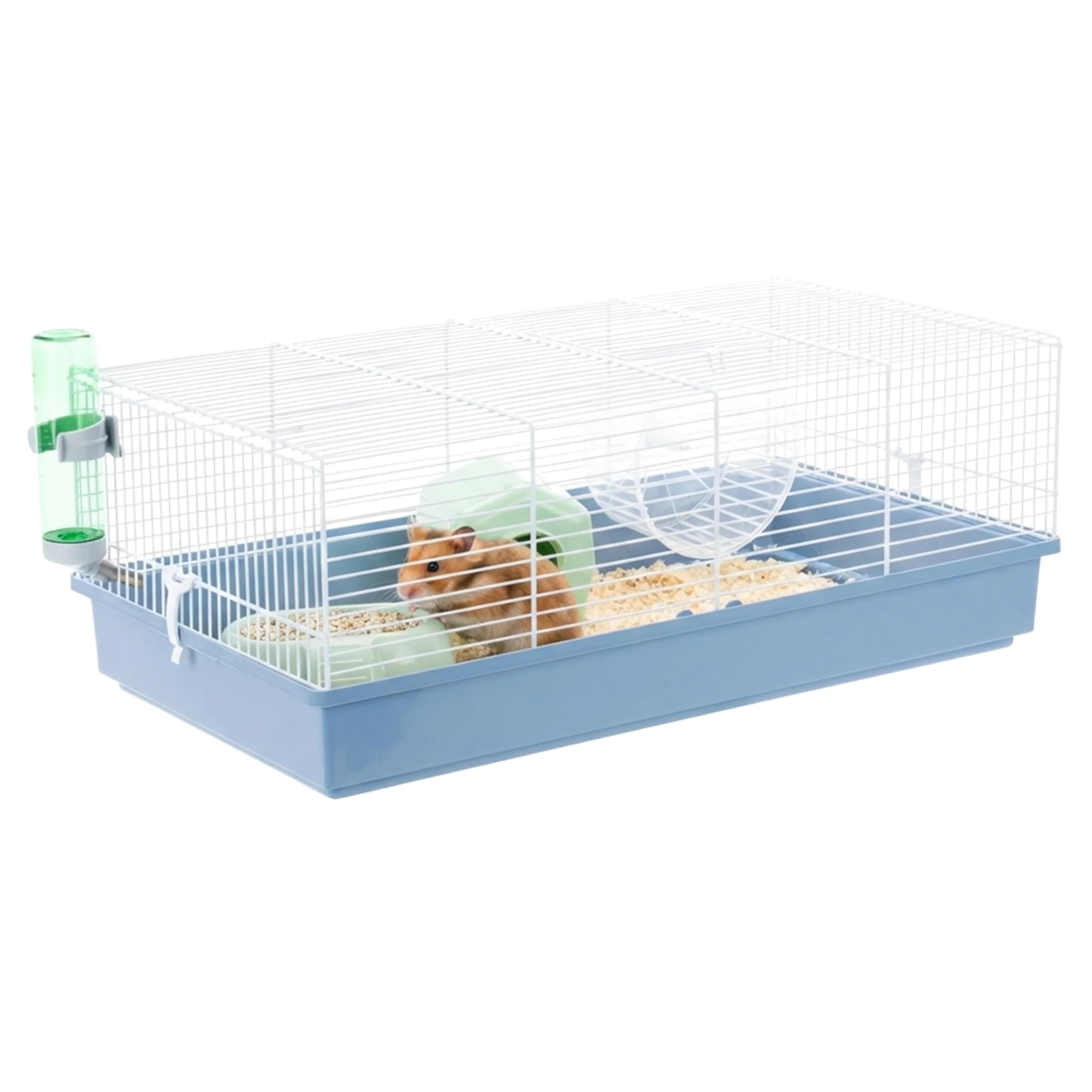 Ferplast Jaula para Roedores CRICETI 11 para Hamsters, en Metal, Accesorios incluidos: Pesebre, Bebedero, Casita, Rueda, 57,5x31xh21,5cm