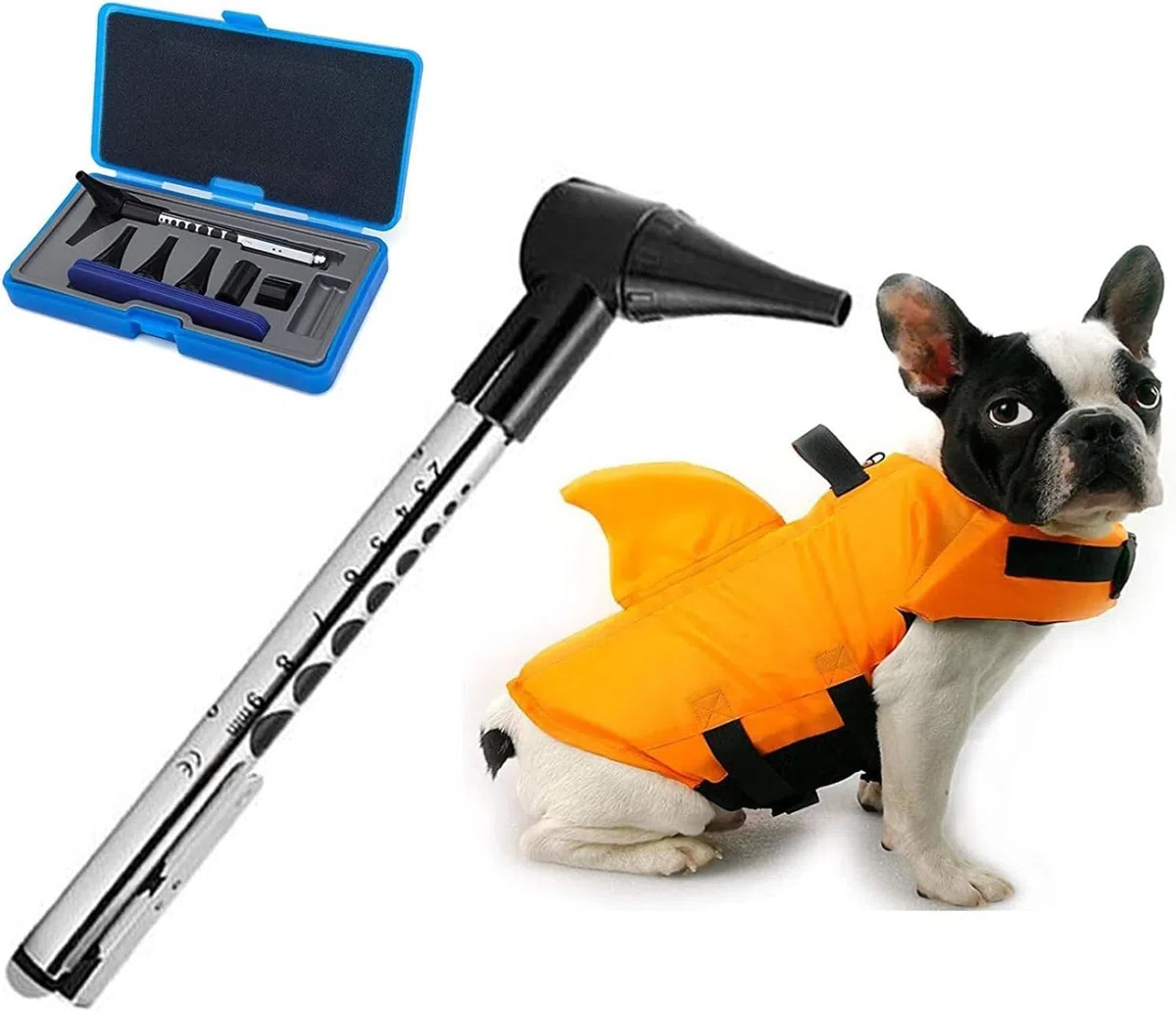 Otoscopio veterinario LED para mascotas, otoscopio profesional para mascotas, perros y gatos, con accesorios para las orejas, lupa portátil de mano para comprobación de oídos, adecuado para mascotas