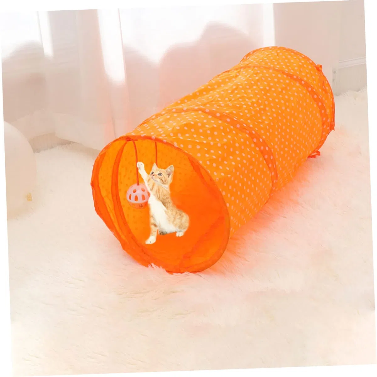 DOITOOL 3 Piezas Gatito Juguetes túnel de Animales pequeños Conejo Juguetes para Perros pequeños Juguetes para Mascotas Tunel de Gato Exterior Gato de Interior Juego de Juguetes Hurones