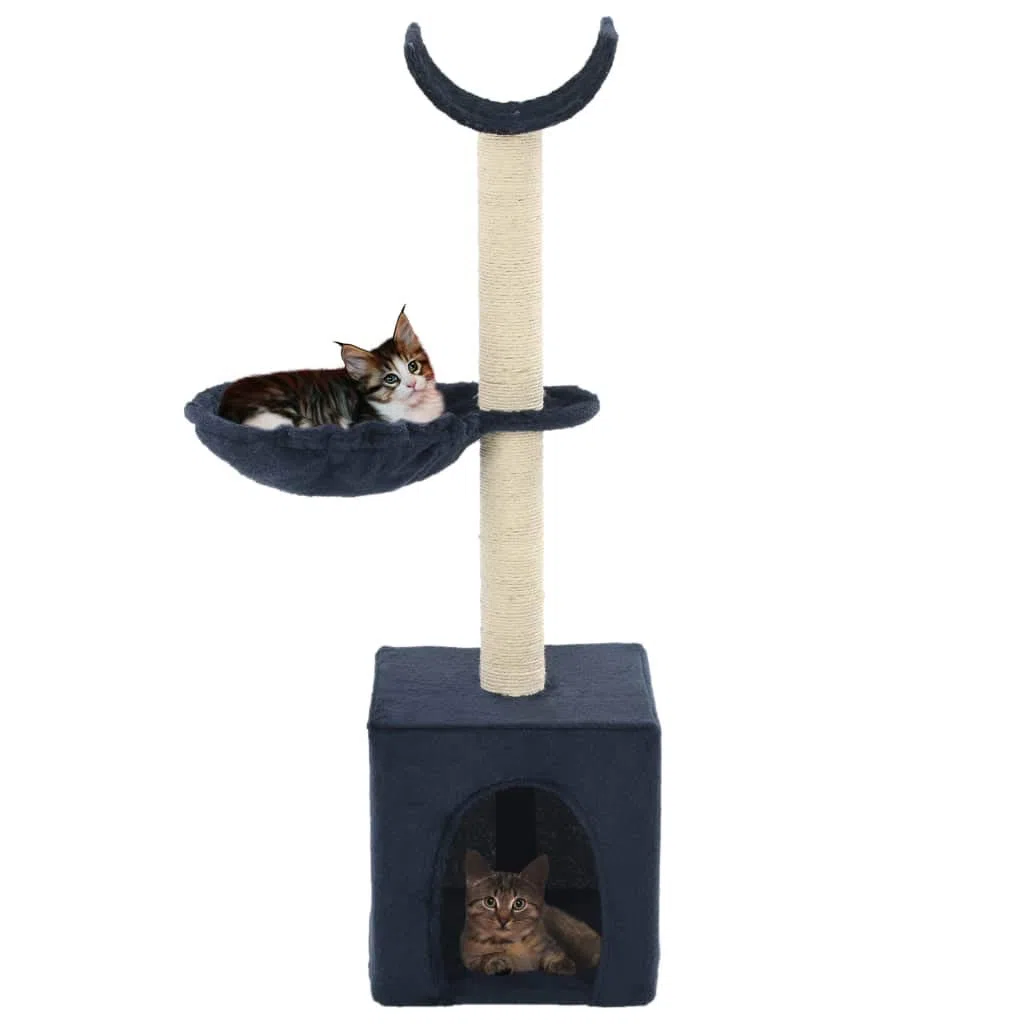 Rascador para Gatos con Poste de sisal, ShGaxin Arbol para Gatos, Gatos Accesorios, Arranhador para Gatos, Arbol Rascador Gatos, 105 cm Azul