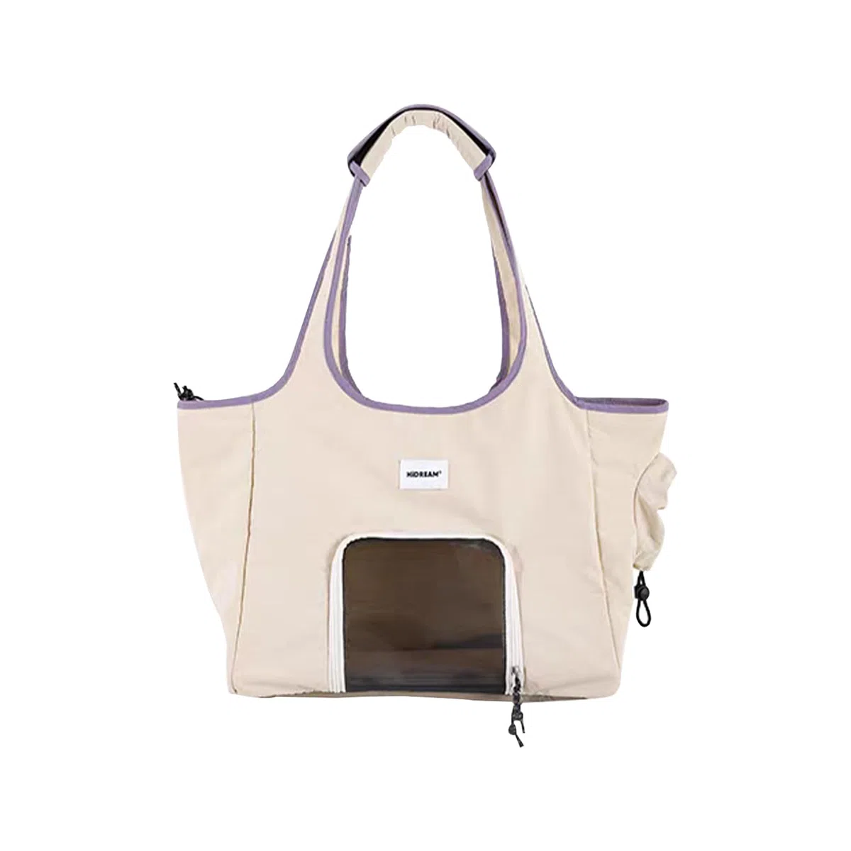 Galatée Bolso Bandolera para Mascotas, Fabricado En Tejido De Nailon Impermeable, Portátil con Asas, Base Rígida Integrada para Evitar Que Se Deforme, a Prueba De Fugas y Transpirable (Beige)