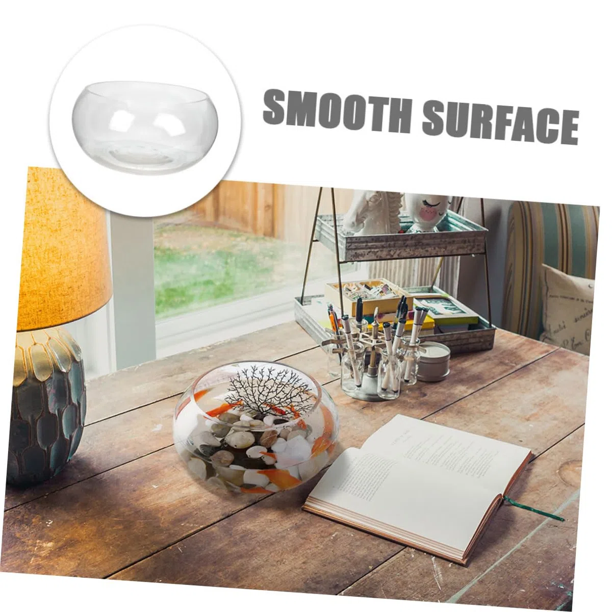 BESPORTBLE Pecera De Burbujas Pecera Transparente para Peces y Plantas Decorativa para Hogar y Oficina