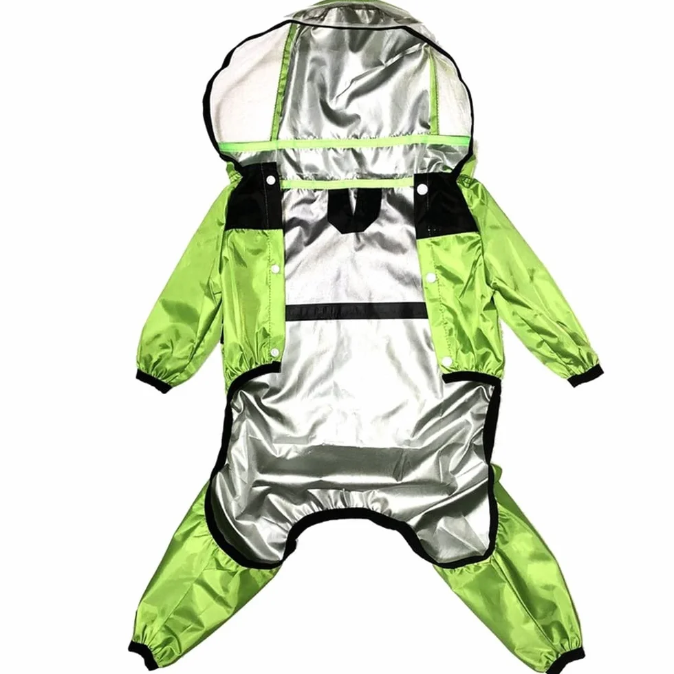 Impermeable para Perros, Mono Impermeable for Perros, Reflectante, Chaqueta con Capucha, Ropa for Exteriores for pequeños, Suministros for Mascotas(Red,XS)