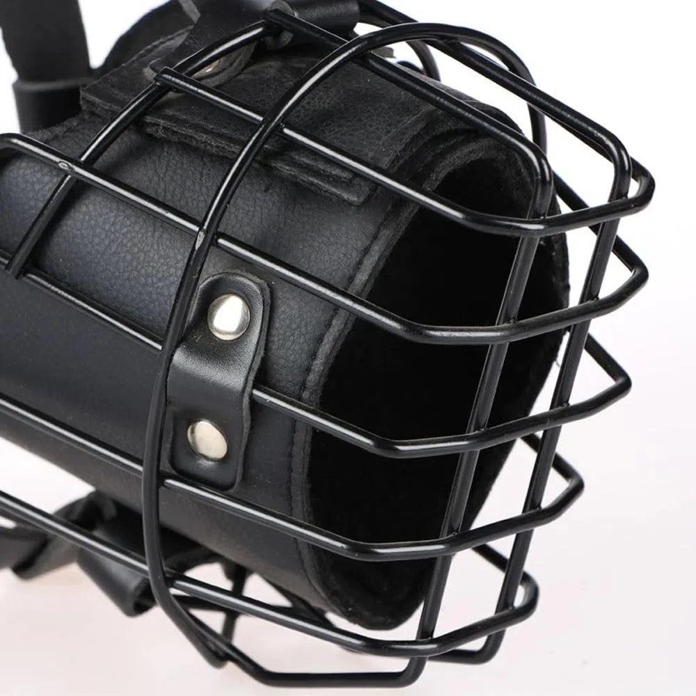 Bozal para perro, diseño de cesta transpirable con acolchado para perros medianos y grandes, bozal de entrenamiento ajustable para prevenir la masticación