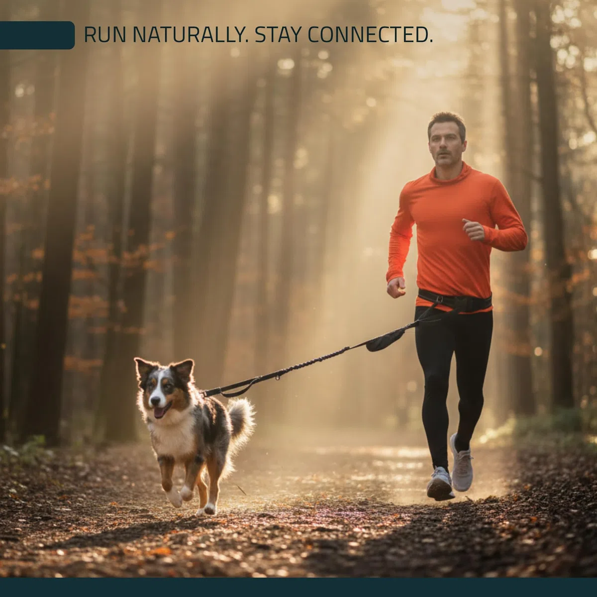 FITLY Cinturón de Cintura para Perros Que Funciona con el Plomo para Perros Que Funciona - Canicross Arnese Lleva artículos personales Corriendo, Caminatas, Caminatas