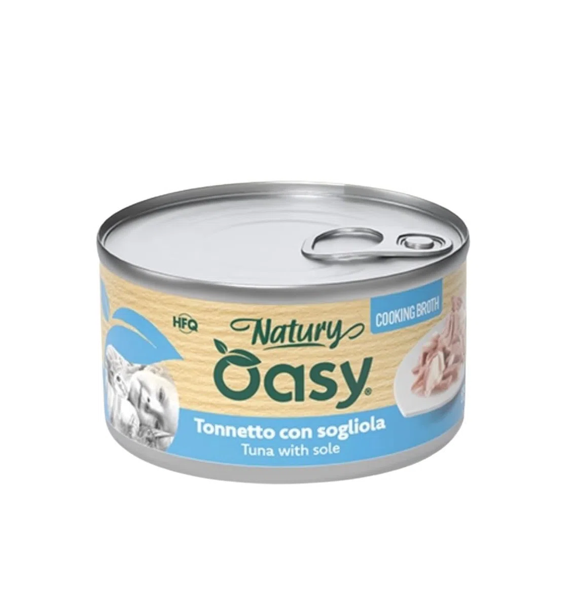 Oasy - Humo para gatos Natury Cooking Broth, sabor atún con lenguado, suaves filos naturales en caldo de cocción para gatos adultos de todos los tamaños y razas | 12 latas de 85 gramos cada una.