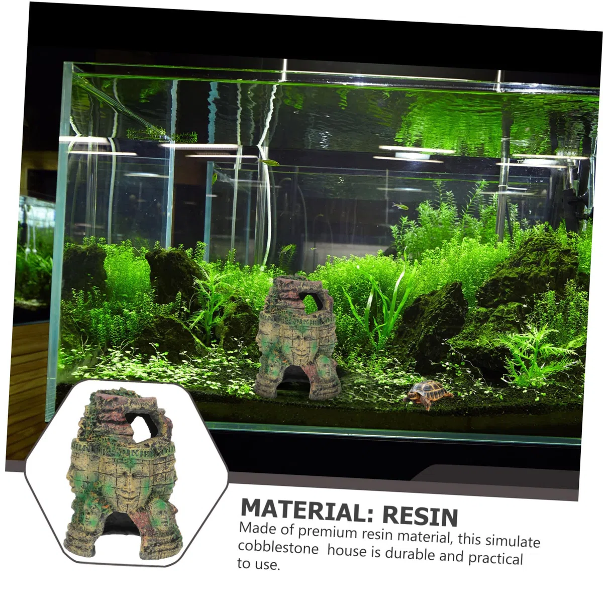 DOITOOL Decoración de Caja de Reptiles Escondite para Reptiles Decoración Natural para Terrarios Cueva de Terrario Accesorio para Doméstico