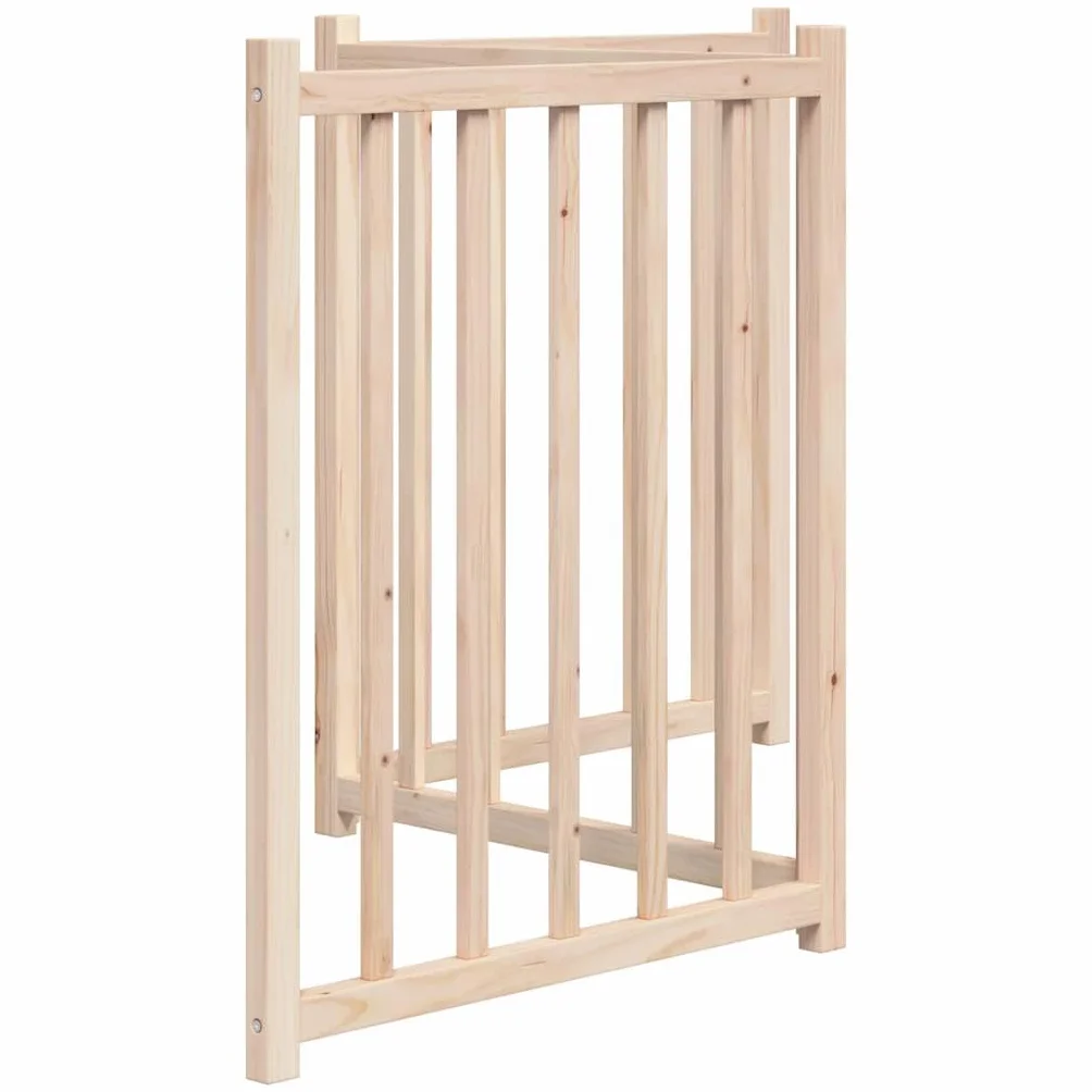 Puerta plegable para perros de madera maciza de abeto de 150 cm de ancho, independiente, plegable, ideal como barrera para vivienda, jardín, interior, protección segura para perros y cachorros