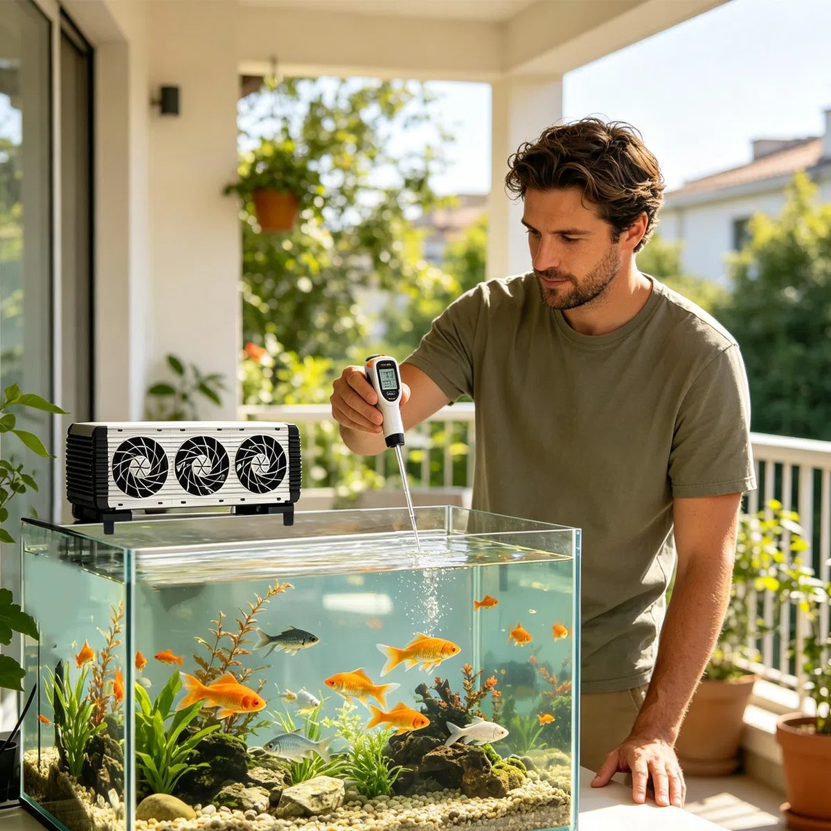 Ventilador para Acuario Silencioso Ajustable de 5 Velocidades