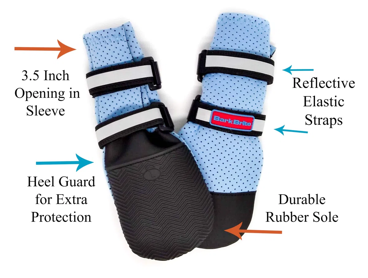Bark Brite - Botas Protectoras de Neopreno para Perro diseñadas para Comodidad y transpirabilidad en 5 tamaños