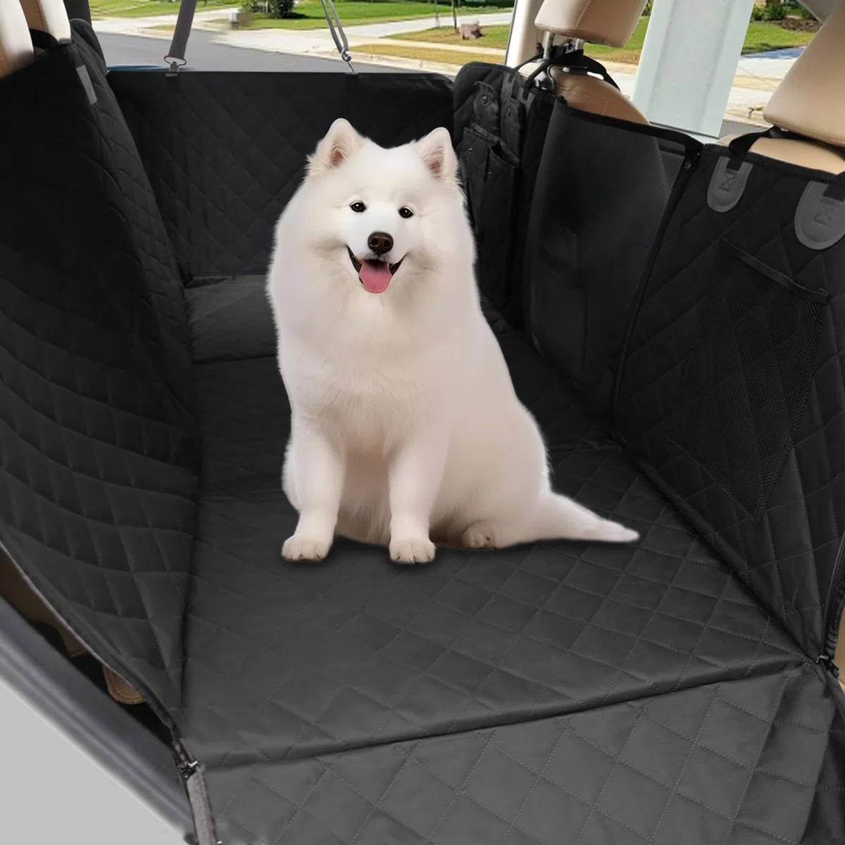 BingoPaw Funda Perro Coche Engrosado Protector Asientos Trasero Cubre Asientos Mascotas Car Dog Back Seat Cover Impermeable Protectora Grande Alfombra Universal Cubierta Asientos de Coche Perro