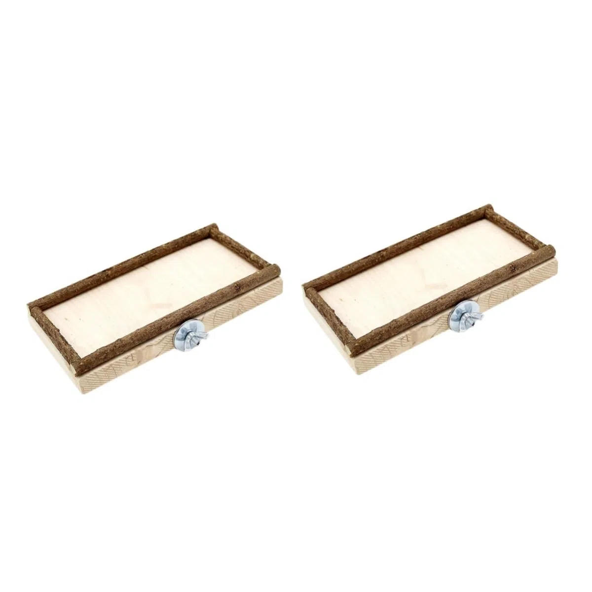 DOITOOL 2piezas Tablero De Salto De Madera para Aves De Caja De Alimentación y Juguete para Periquitos y Loros para Ejercicio y Coordinación El Hogar o Tienda De Mascotas