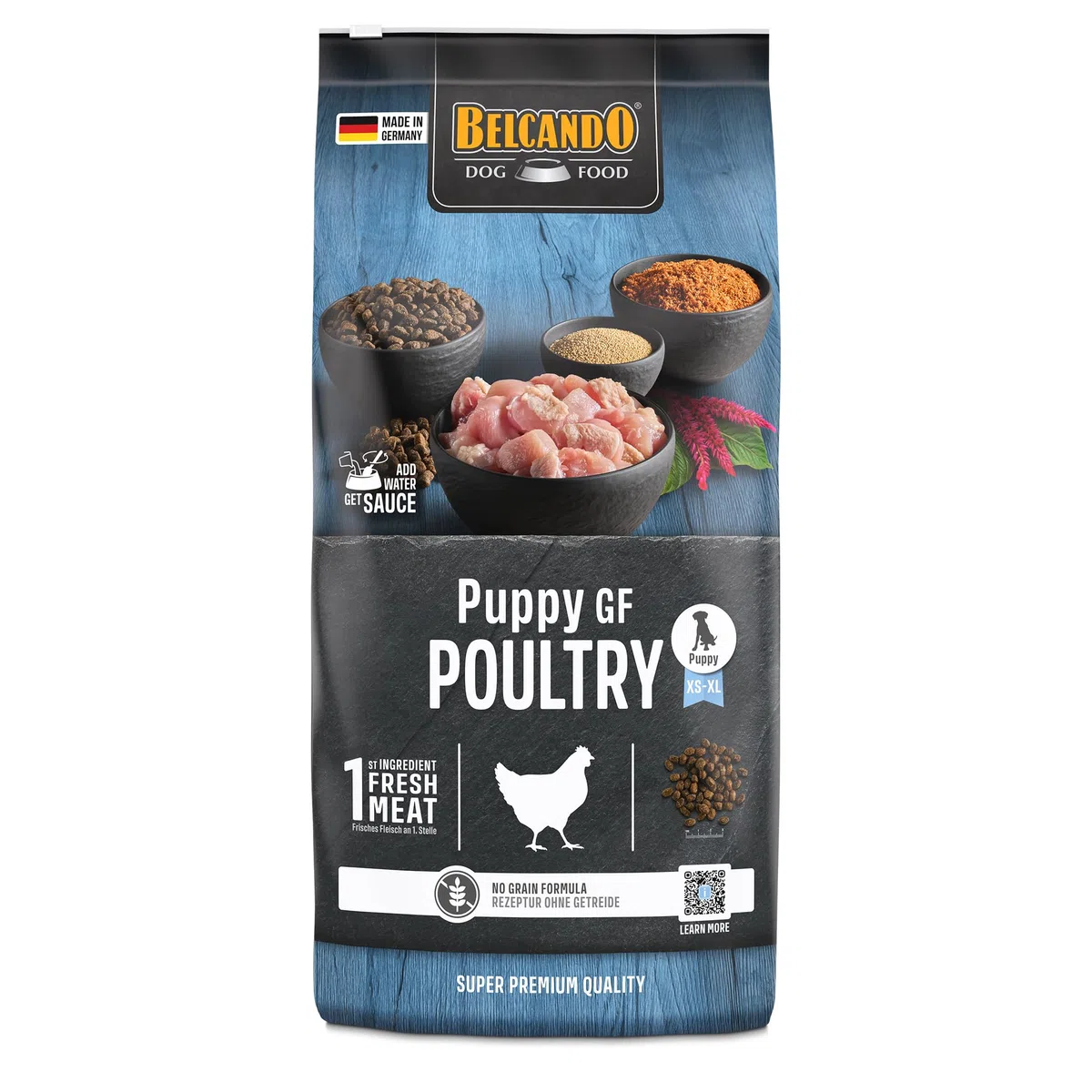 Belcando Puppy GF Poultry [12,5 kg] Alimento para Cachorros sin Cereales | Alimento seco sin Cereales para Perros | Alimento Completo para Cachorros de hasta 4 Meses de Edad