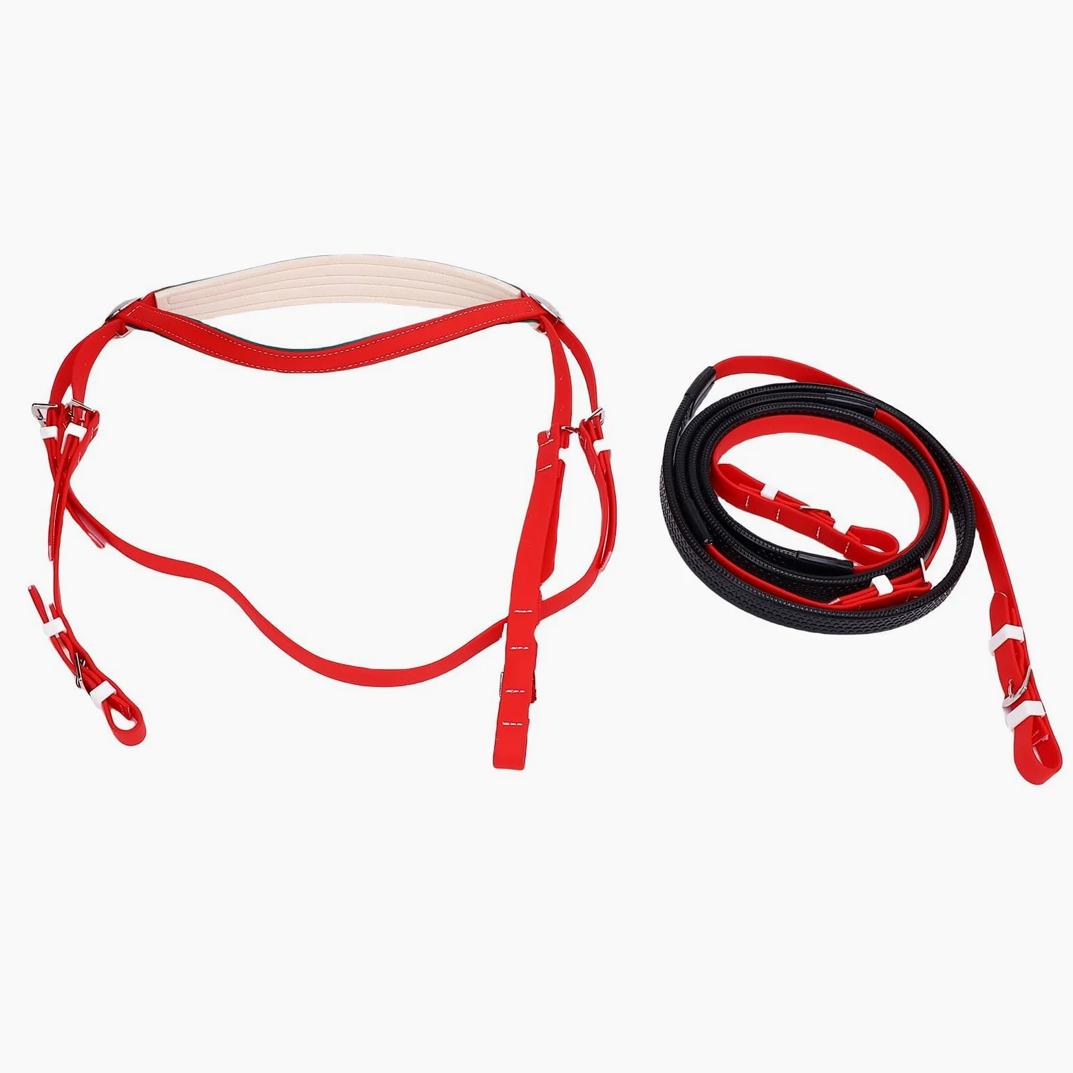 Fdit Halter de Caballos Rinte Premium Cómodo para Actividades Ecuestres Suministros de Equipos de Caballos Nylon de Cuero PVC