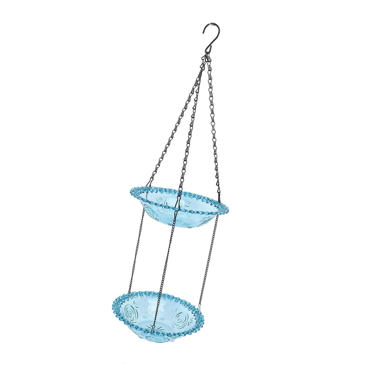 Comedero para Pájaros Colgante, Fuente Solar Grande para Decoración de Jardín y Pájaros Pequeños, Fácil de Usar, Comedero para Al Aire Libre para Césped de Jardín, Material Plástico