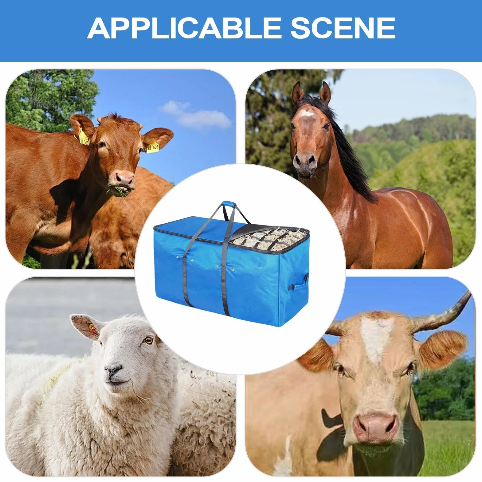 Bolsa De Heno Caballos Grande De Almacenamiento Para Alimento De Vacas