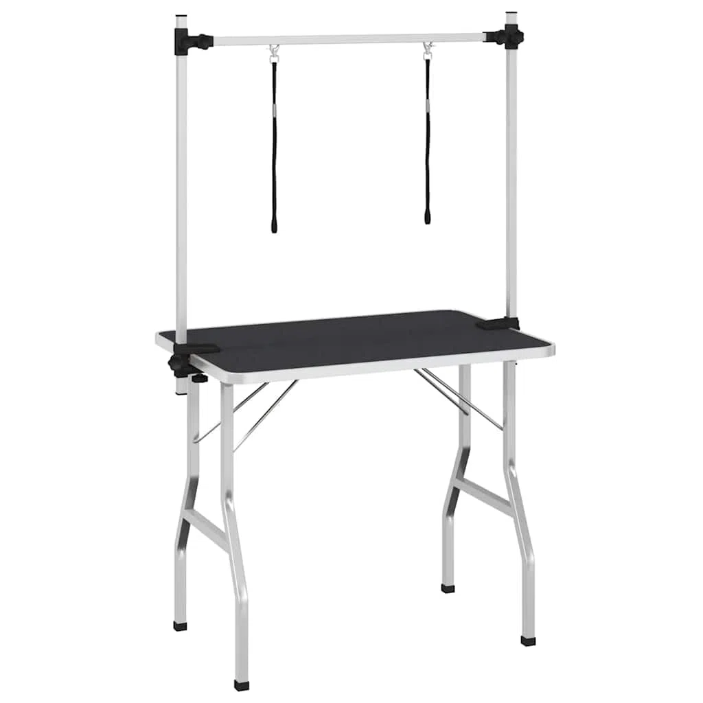 vidaXL Mesa Ajustable de Higiene de Mascotas 2 Lazos Camilla para Lavar Perros
