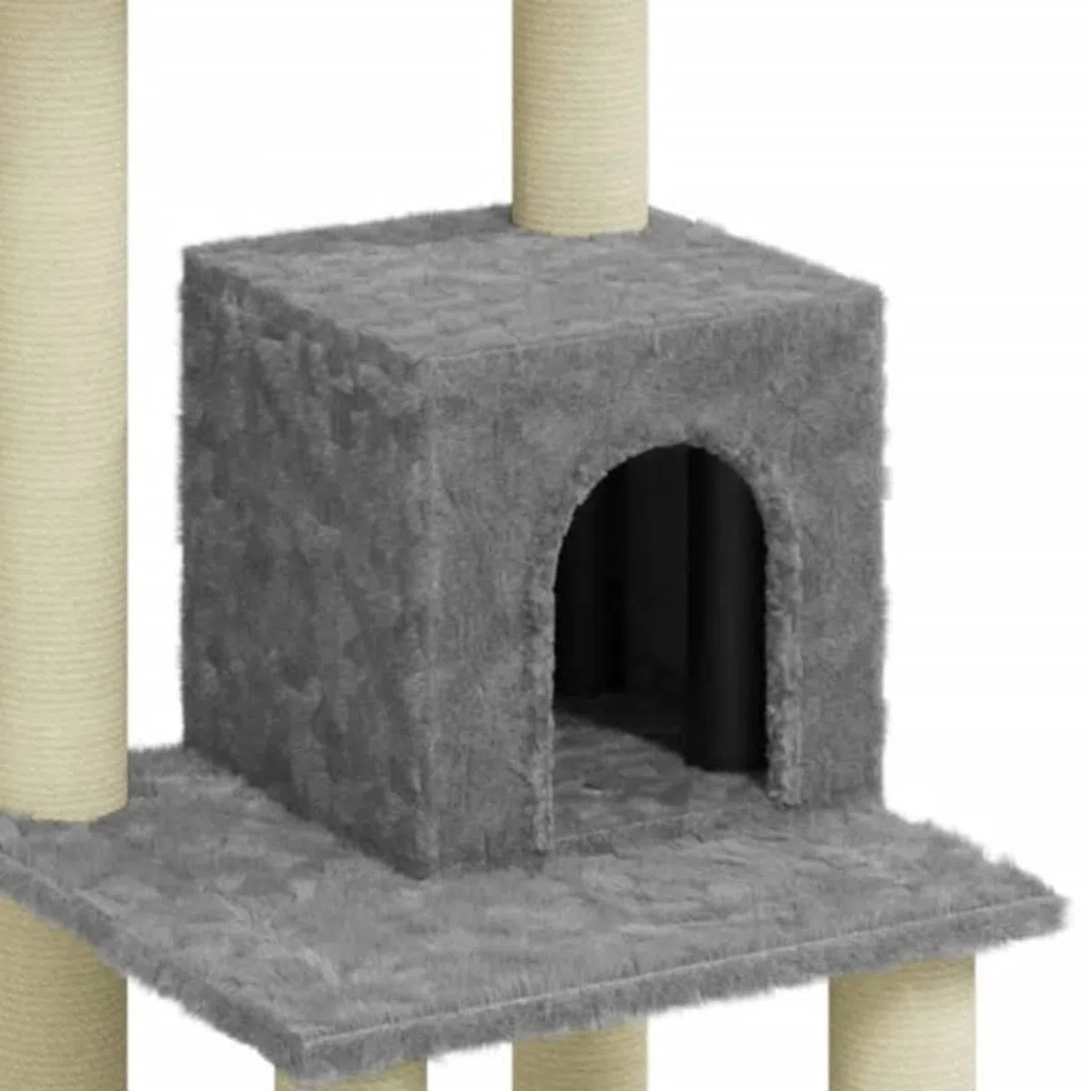 Rascador para Gatos con Postes de sisal, XIAOGUANG Arbol para Gatos, Gatos Accesorios, Arranhador para Gatos, Arbol Rascador Gatos, Gris Claro 105 cm