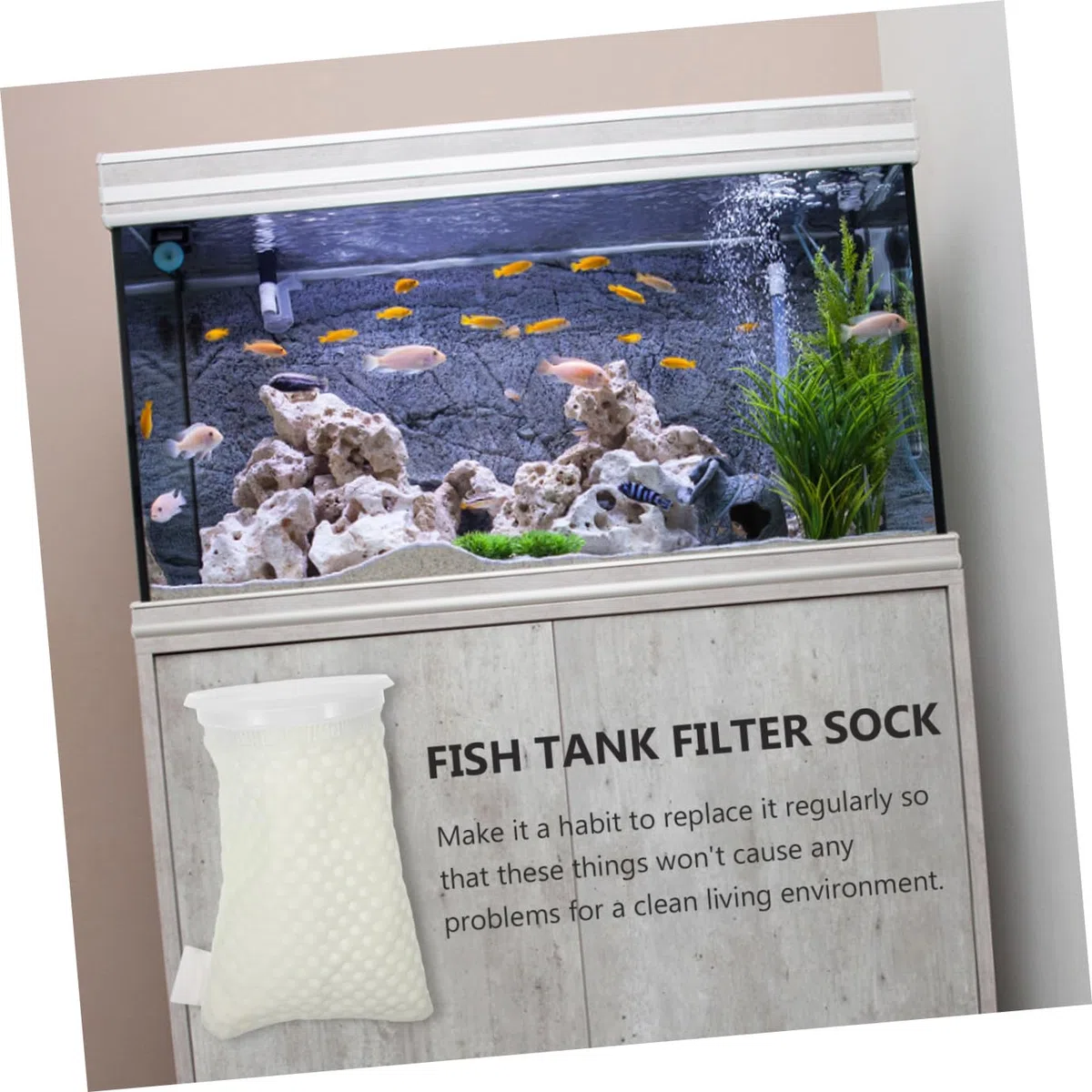 SUPVOX 11 Piezas Calcetines Filtro de Acuario Filtro de Agua Salada Diseño Forma de Panal Reemplazo de Pecera Accesorio de Acuario para Limpieza de Peceras