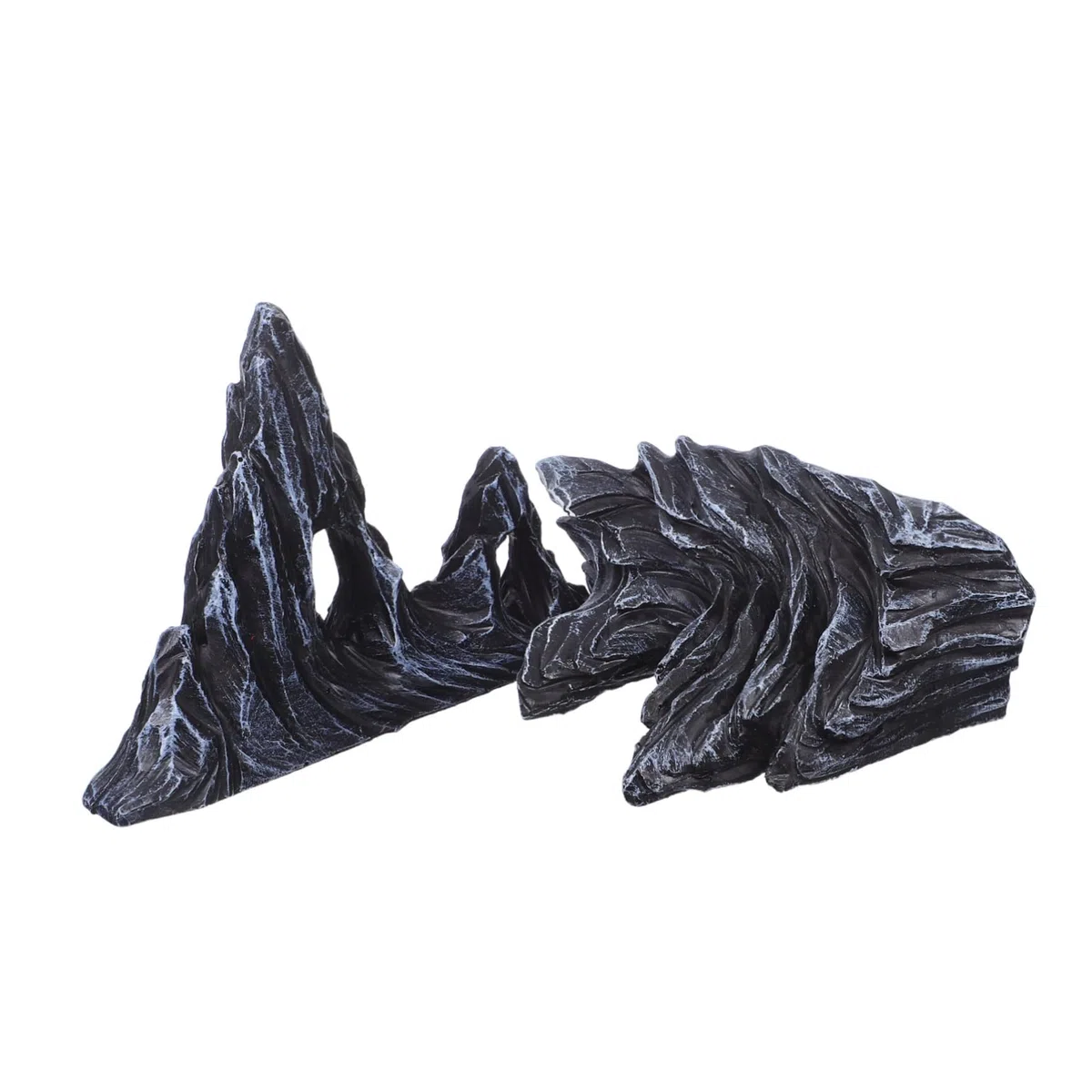 SOLUSTRE 2piezas Adornos Paisajísticos para Peceras Figuras De Montaña De Resina Artificiales Escondite para Peces Decoración De Paisaje De Colina para Acuario para Pecera De Decoracion