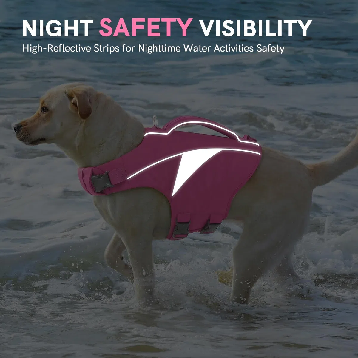 Chaleco Salvavidas para Perro con Manija de Rescate – Ajustable para Perros Grandes, Pequeños y Razas como Labrador, Francés Bulldog – Alta Flotabilidad, Reflectante para Piscina y Mar