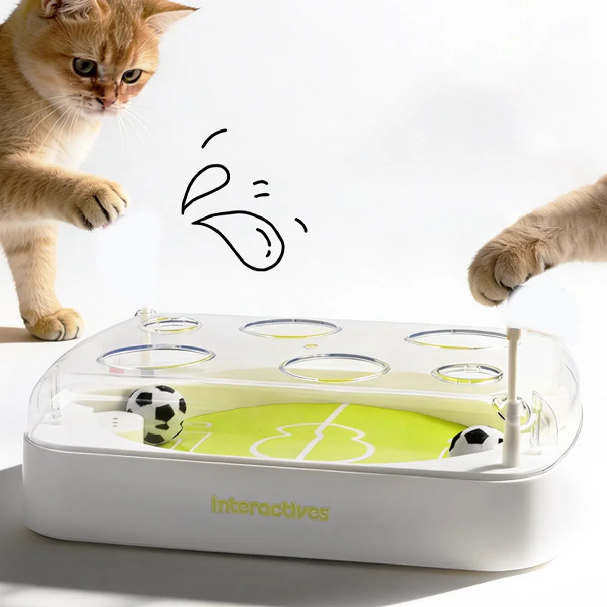 Pelota de Juguete para Gatos Juegos Interactivos de Fútbol Eléctrico para | Juguetes Estimulantes para Gatos para caza simulada, rascado, juego suelo, casa, exterior viajes