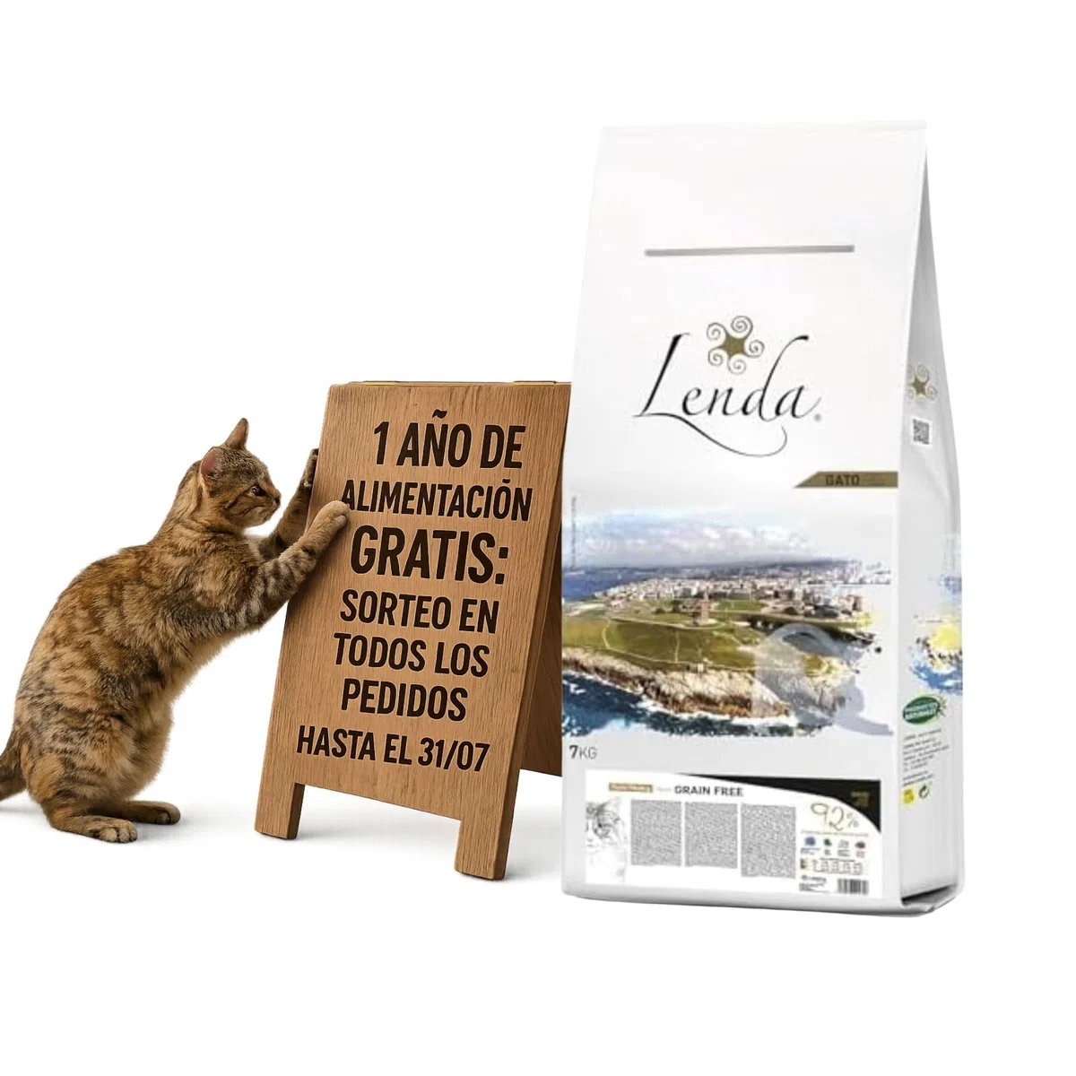 Lenda Gato Sensitive & Sterilized 7 Kg - Pienso para Gatos Adultos Esterilizados o con Tendencia a Engordar | Comida para Gatos con Alergias o Intolerancias Alimentarias | Pienso Hipoalergénico