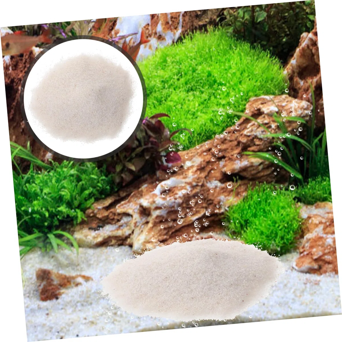 Levemolo Piedras Ornamentales de Color Claro para Jardín y Macetas, Grava Natural para Acuarios y Paisajismo, Bolsa de 1