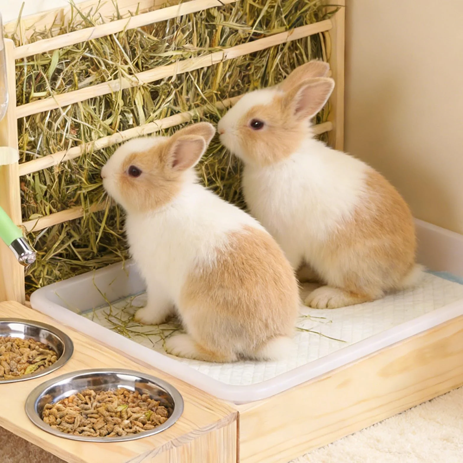 Comedero de heno para Conejos, Alimentador de heno para Conejo, Comedero para Conejo, Conejo Feeder, Dispensador de Heno, Heno Alimentador, Comedero de Heno de Conejo para Mascotas Pequeñas