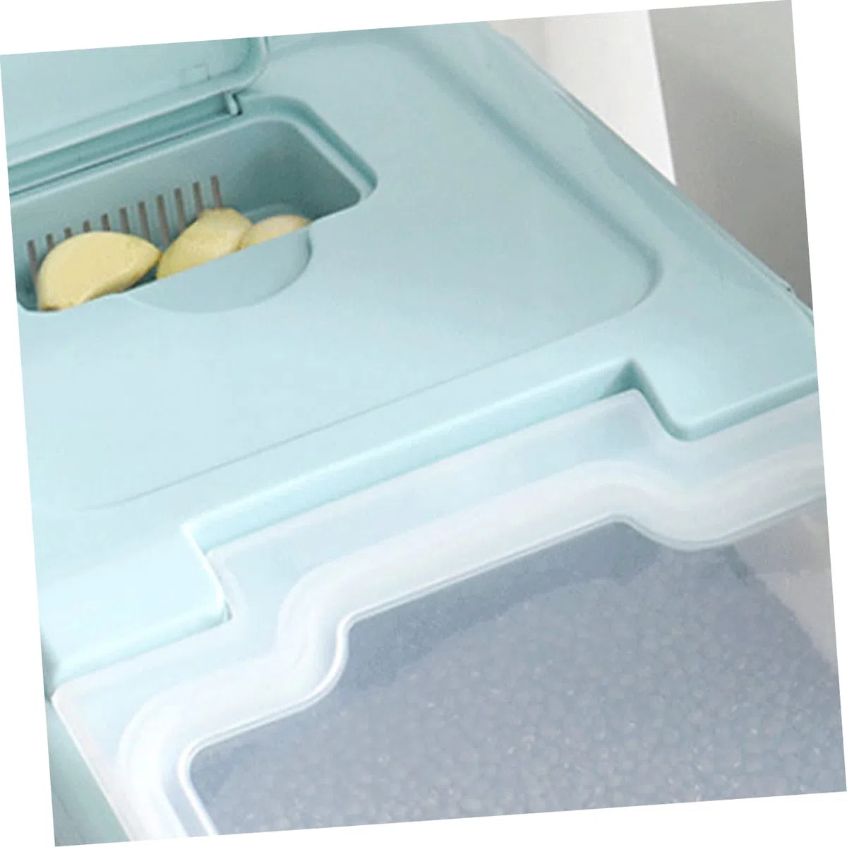 Contenedor de Comida para Mascotas Hermético, Resistente Plástico Pp, Tamaño Pequeño Azul Nórdico, Almacenamiento Seco Antimoho para Pienso y Alimentos Secos, Adecuado para Perros