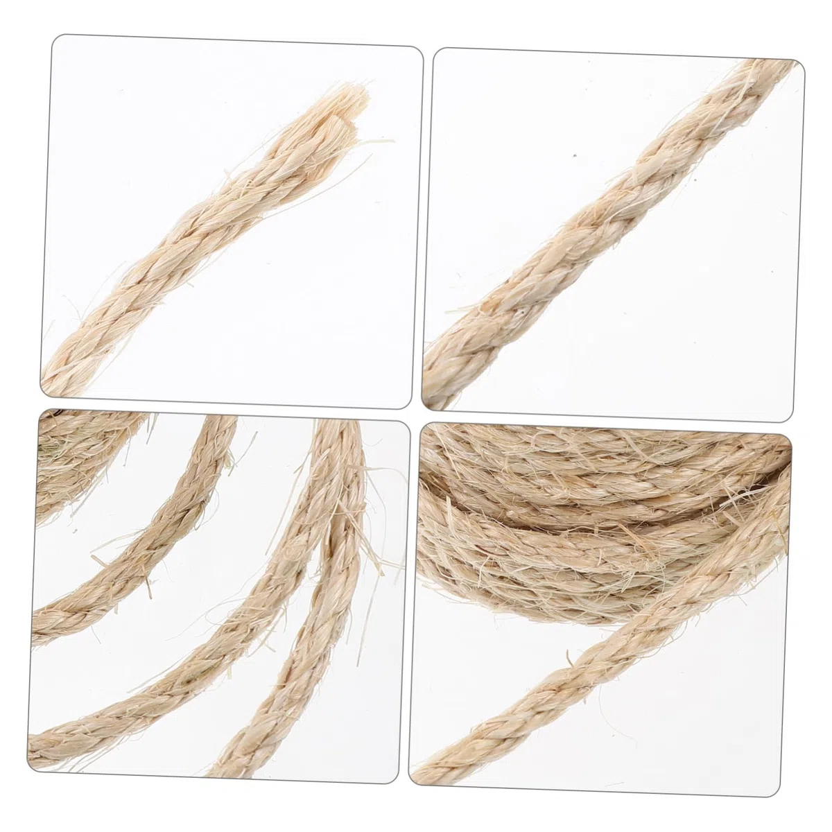 VANZACK 4rollos Cuerda De Sisal para Rascadores De Gatos Cuerda Reemplazable para Árbol Diseño Natural para y Proyectos De Bricolaje