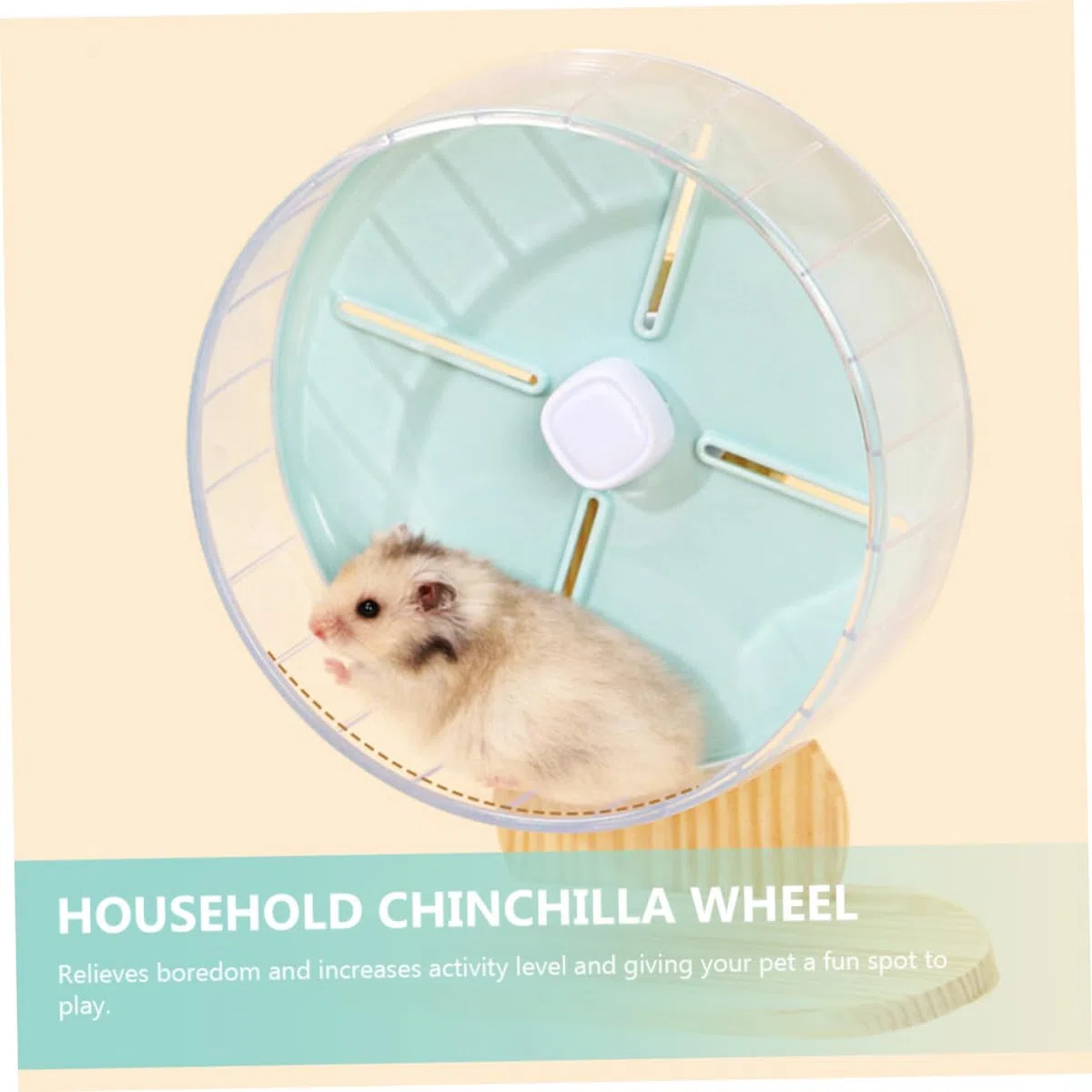 Rueda Silenciosa para Hámster y Chinchilla con Soporte Estable Accesorio de Ejercicio para Pequeños Roedores Azul para Mascotas y Saludables