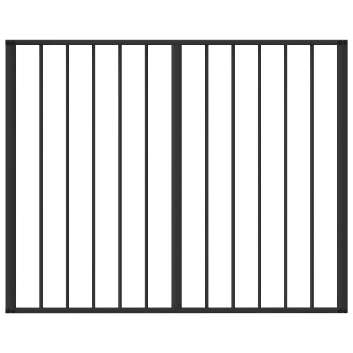 Portería para perros de acero galvanizado, 4 unidades, color negro, 100 x 80 cm, plegable y modular, protección segura para cachorros y perros, versátil como parque infantil, rejilla, valla