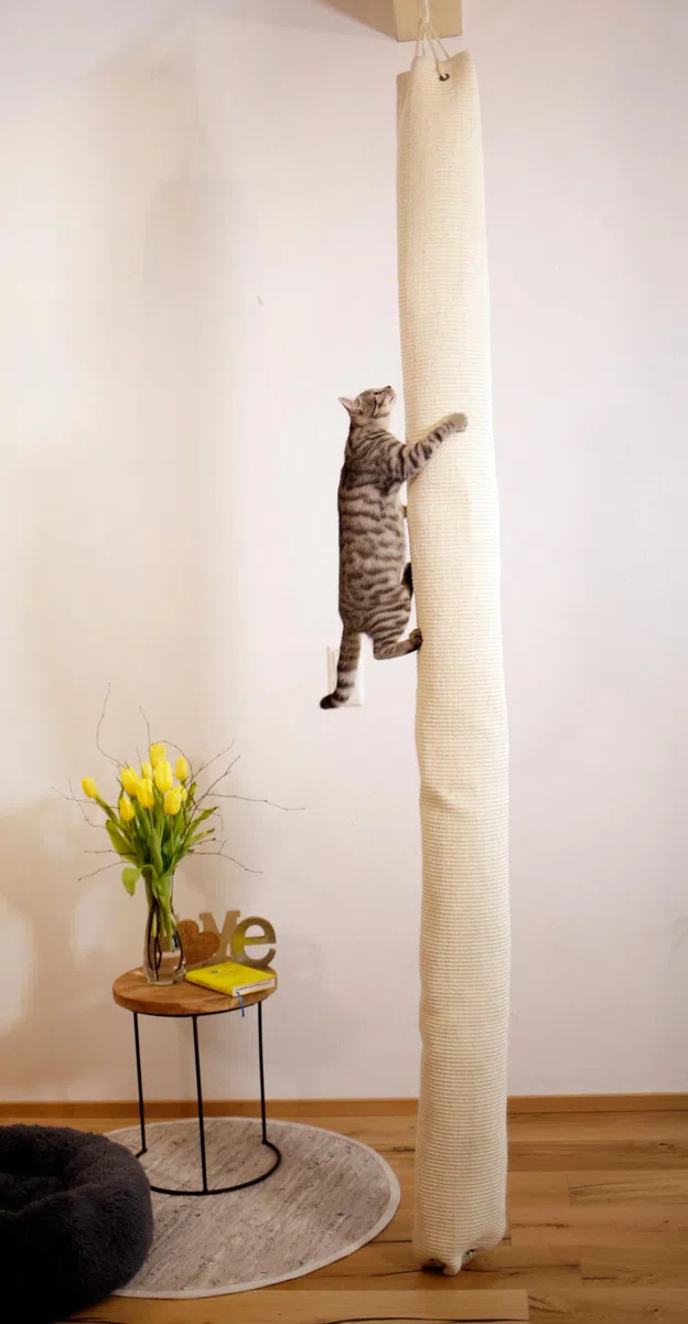 Kerbl Rascador para Gatos, 16 x 16 x 240 cm, Beige, 1 Unidad