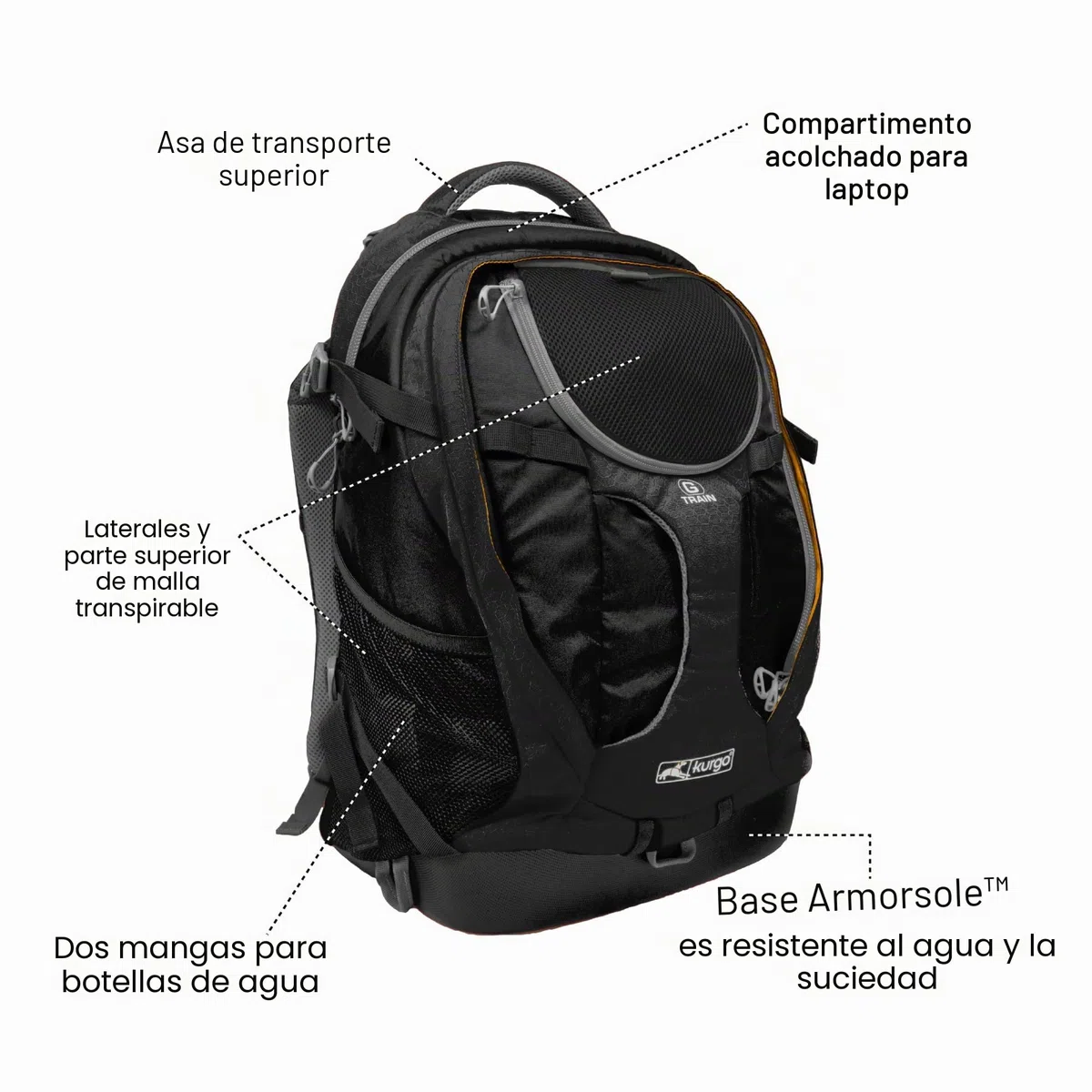 Kurgo G-Train Mochila Transportín, Negro