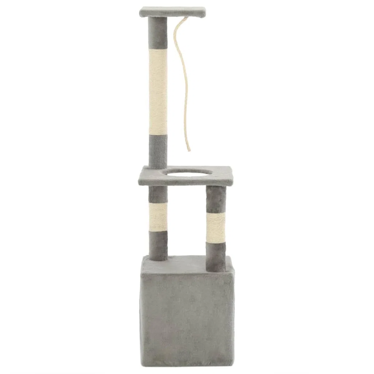 ShGaxin Rascador para Gatos con Postes rascadores de sisal, Arbol para Gatos, Gatos Accesorios, Arranhador para Gatos, Arbol Rascador Gatos, 109 cm Gris