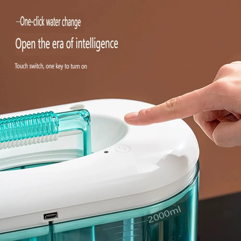 Cambiador de Agua para Acuario, Cambiador de Agua para Pecera, Cubo Dual de 3000 Ml, Herramientas de Limpieza para Acuarios.
