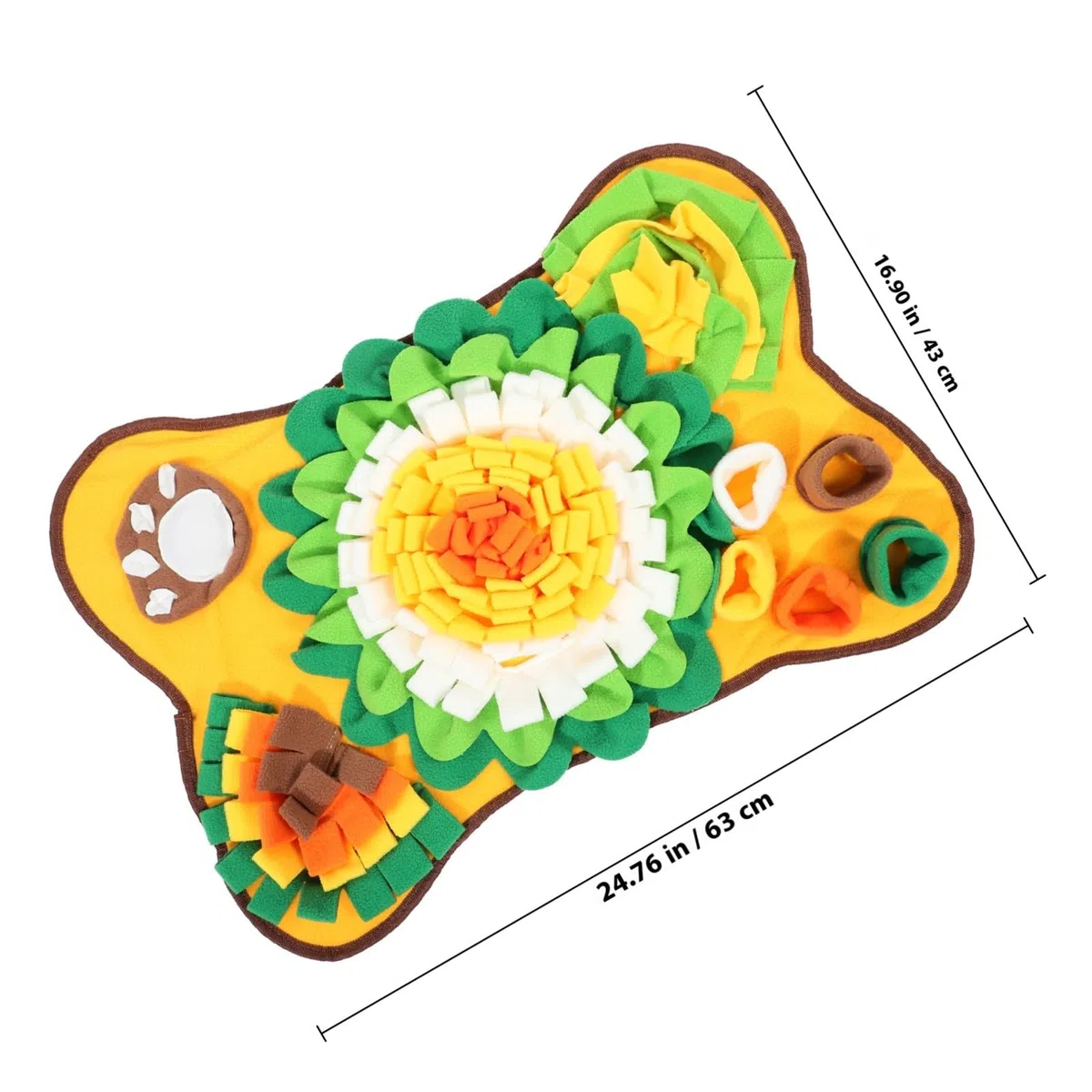 GALPADA Alfombrilla Olfativa Adecuado para Entrenamiento Olfativo para Perros en Forma de Hueso, Esterilla Interactiva de Forrajeo de Algodón y Juego de Búsqueda de Comida