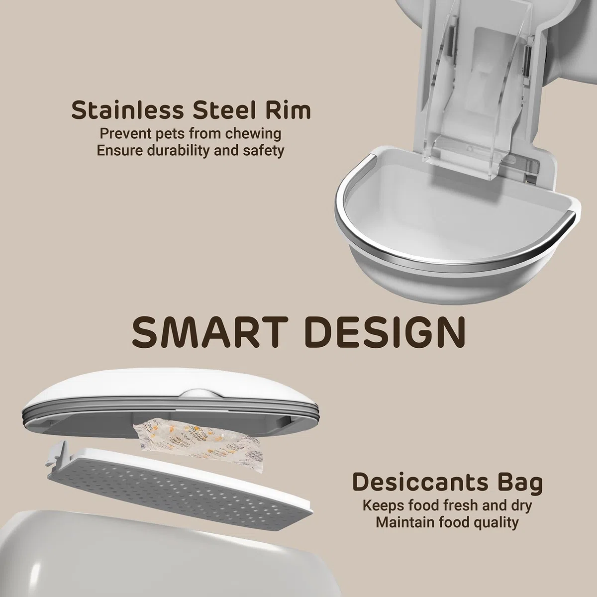 iPettie Smart WiFi - Comedero colgante para conejos, gatos, perros y hámsteres, perfecto para tiendas de mascotas, control remoto y de porciones, alimentación programada, capacidad de 66 onzas,