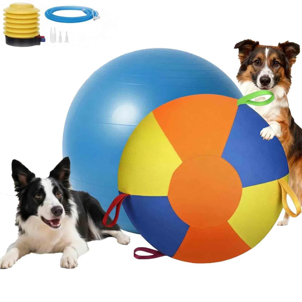 Pelota de pastoreo para perros y caballos de 18/22 pulgadas, bolas grandes inflables, juguetes de pastoreo, bola gigante para Border Collies, juguete duradero e impermeable para perros