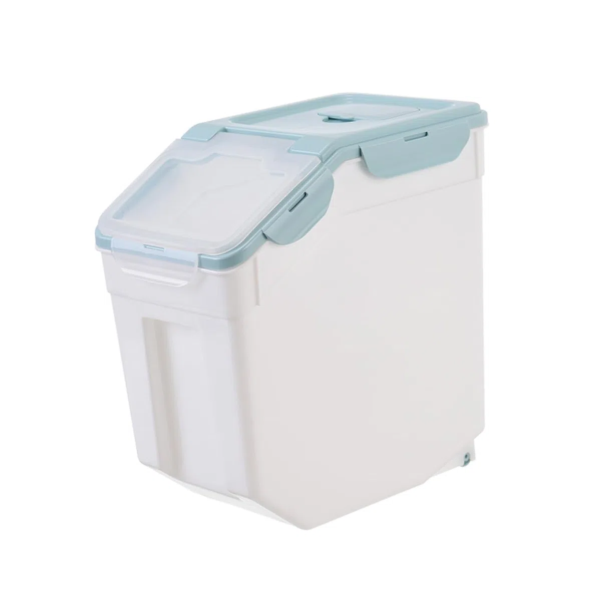 Contenedor de Comida para Mascotas Hermético, Resistente Plástico Pp, Tamaño Pequeño Azul Nórdico, Almacenamiento Seco Antimoho para Pienso y Alimentos Secos, Adecuado para Perros
