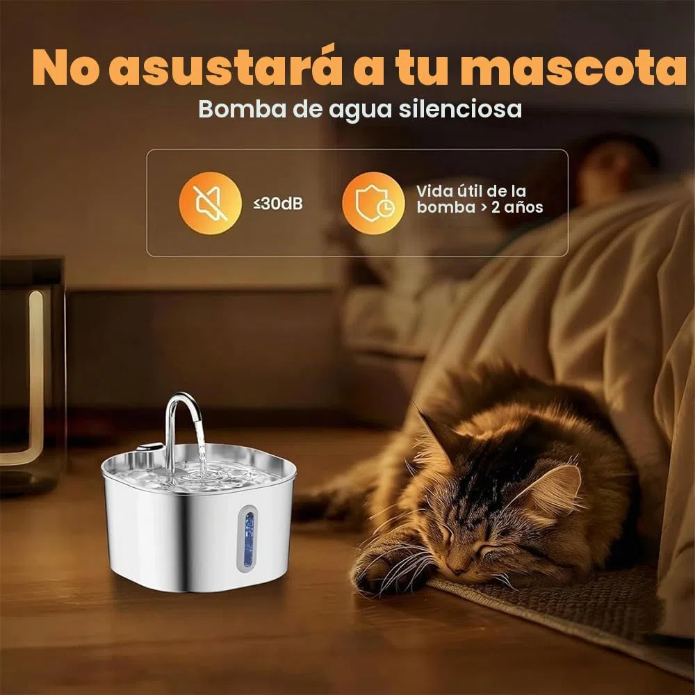 Cat Vitalis Fuente Gatos Acero Inoxidable